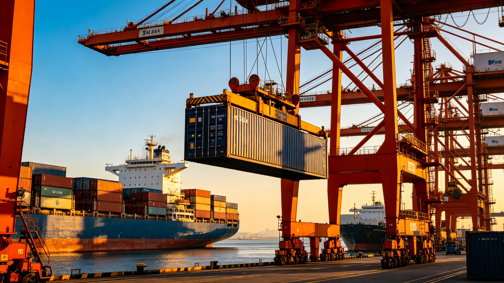 Container loading at port